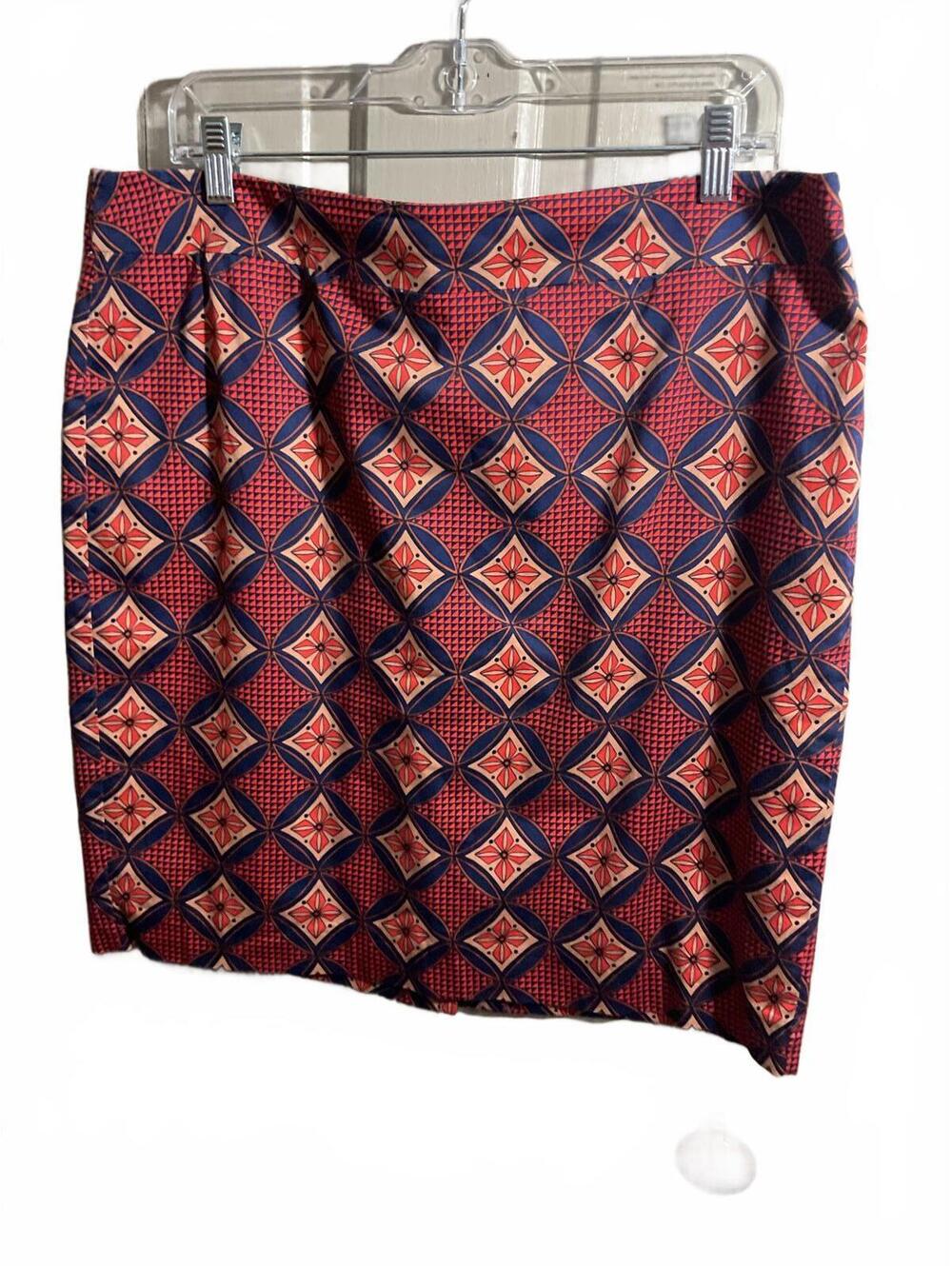 Ann Taylor Knee Length Geometric Print Skirt Size 14